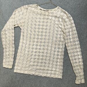 Baserange long sleeve harlequin sheer velour